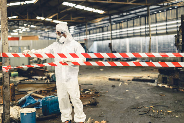 Professional Biohazard technician working in Newburg, WI